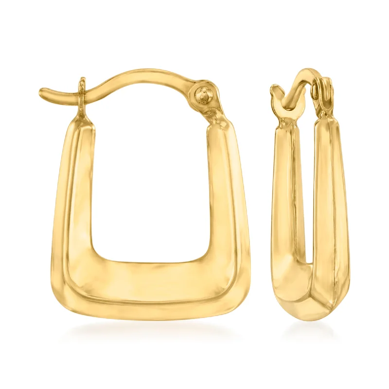 Best hoop earrings with stacked layers for a dimensional and bold look-Trendy hoop earrings for every occasion -Canaria 10kt Yellow Gold Squared Huggie Hoop Earrings