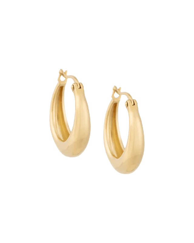 Hoop earrings with satin finishes for a smooth and elegant appearance-Simple hoop earrings for a minimalistic touch -GLOW HOOPS (18K GOLD PLATED)