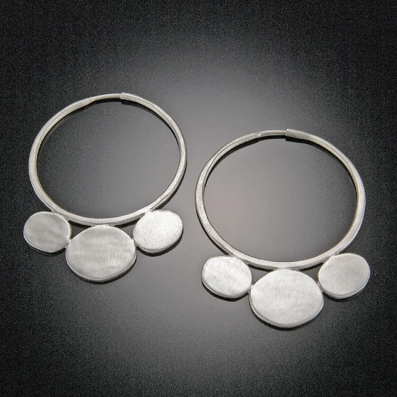 Classic hoop earrings with a thin profile for a sleek and subtle style-Hoop earrings for sensitive ears -Large Disk Hoop Earrings