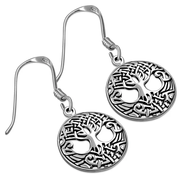 Best hoop earrings with twisted rope designs for a nautical-inspired style-Hoops earrings for a party or night out -Sterling Silver Yggdrasil Earrings