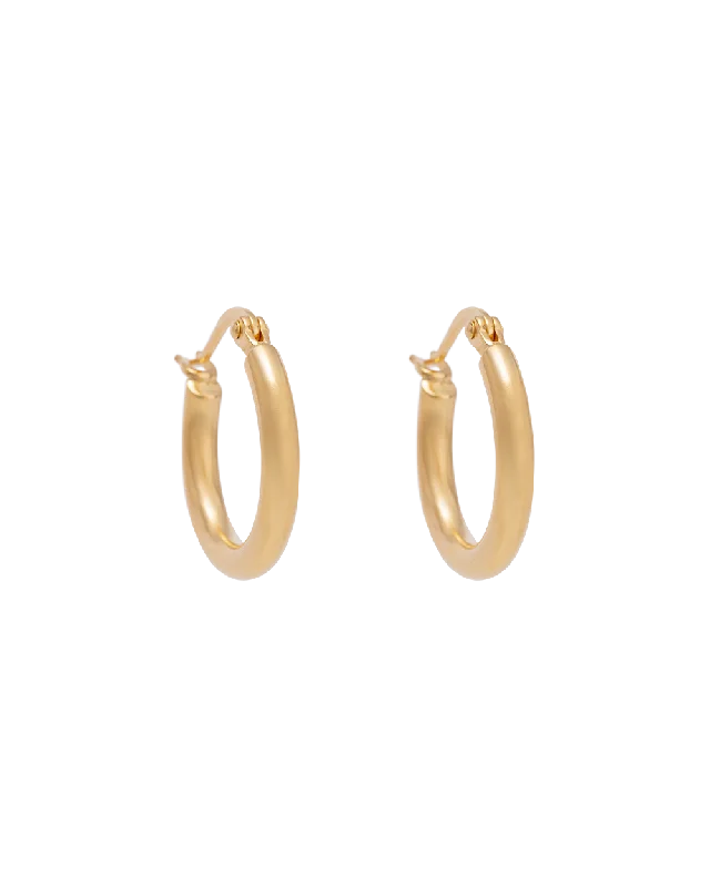 Best hoop earrings with matte finish for a sophisticated, understated design-Fashion hoop earrings for a youthful appearance -TIDAL HOOPS SMALL (18K GOLD PLATED)