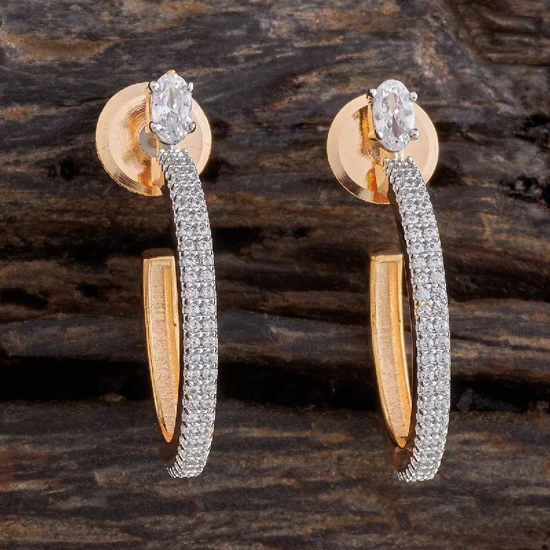 Hoop earrings with circle designs for a classic and timeless shape-Multi-layered hoop earrings for a dramatic effect -Zircon Earring 177950