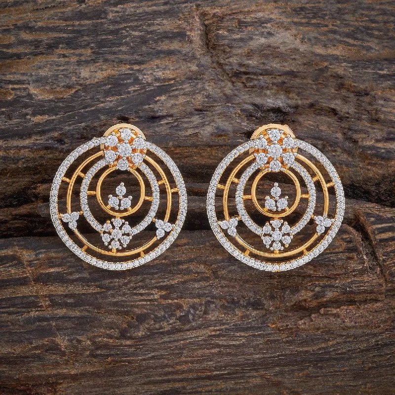 Best hoop earrings with detachable studs for a versatile and adjustable accessory-Hoop earrings with woven metal for a different texture -Zircon Earring 178443