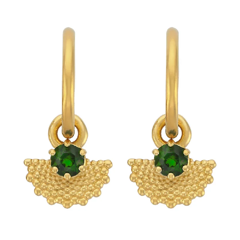 Best hoop earrings with sterling silver for an affordable and chic design-Hoop earrings with diamonds for elegance -Zoe & Morgan Eos Earrings - Gold Plated & Chrome Diopside