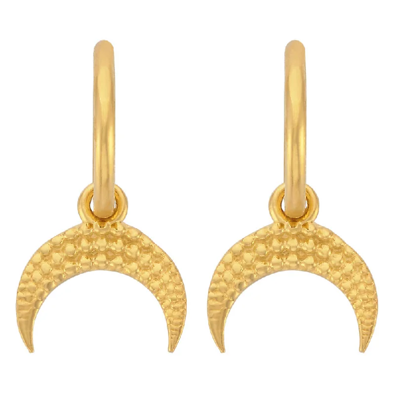 Hoop earrings with a matte finish for a sleek and sophisticated appearance-Gold plated hoop earrings for everyday use -Zoe & Morgan Nyx Earrings - Gold Plated